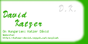 david katzer business card