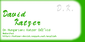 david katzer business card